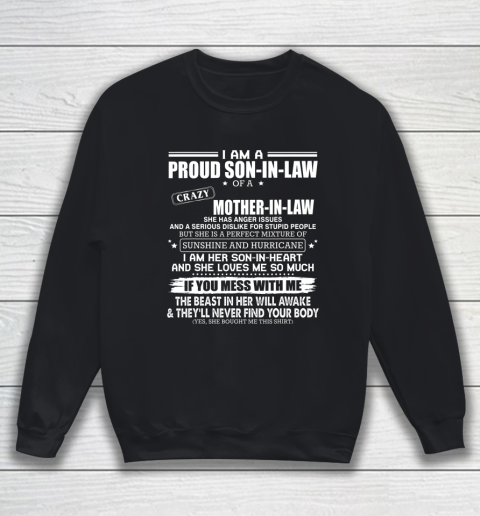 Son In Law Shirt  Im A Proud Son In Law Of A Crazy Mother In Law Gift Sweatshirt