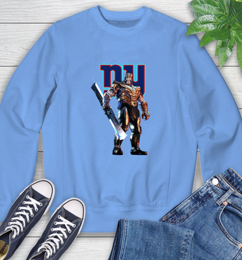 NFL Thanos Gauntlet Avengers Endgame Football New York Giants Sweatshirt 11
