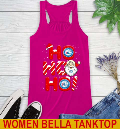 Philadelphia 76ers NBA Basketball Ho Ho Ho Santa Claus Merry Christmas Shirt Racerback Tank 6