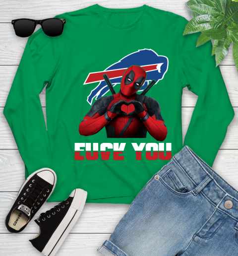 NHL Buffalo Bills Deadpool Love You Fuck You Football Sports Youth Long Sleeve 7