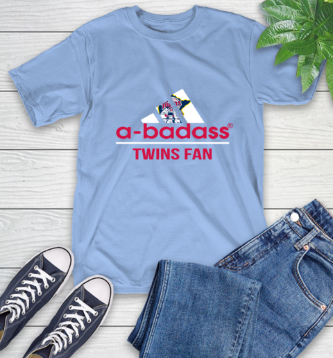 MLB A Badass Minnesota Twins Fan Adidas Baseball Sports T-Shirt 12