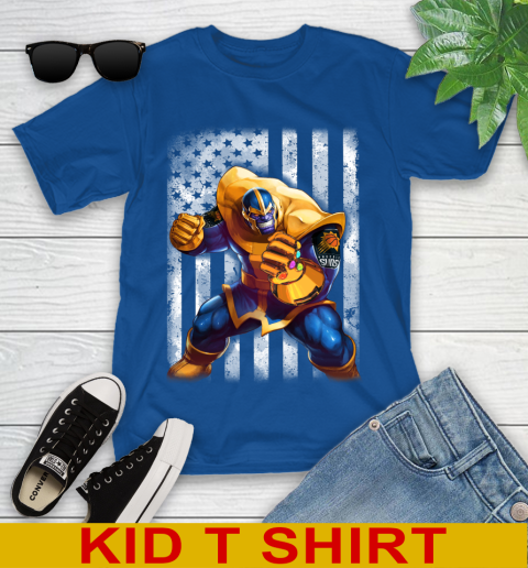 NBA Basketball Phoenix Suns Thanos Marvel American Flag Shirt Youth T-Shirt 10