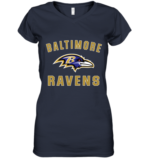 Men_s Baltimore Ravens NFL Pro Line by Fanatics Branded Gray Victory Arch T Shirt Women's V-Neck T-Shirt
