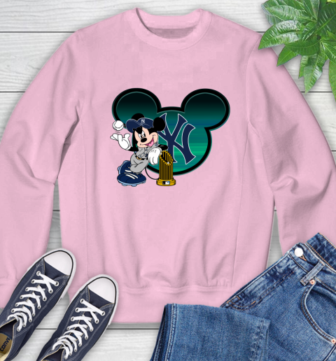MLB New York Yankees The Commissioner's Trophy Mickey Mouse Disney Sweatshirt 9