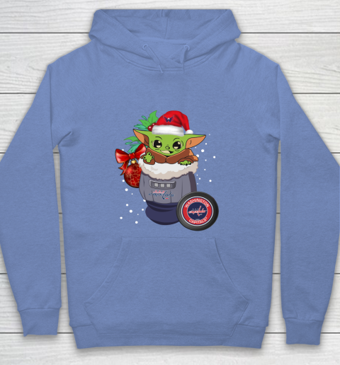 Washington Capitals Christmas Baby Yoda Star Wars Funny Happy NHL Youth Hoodie 10