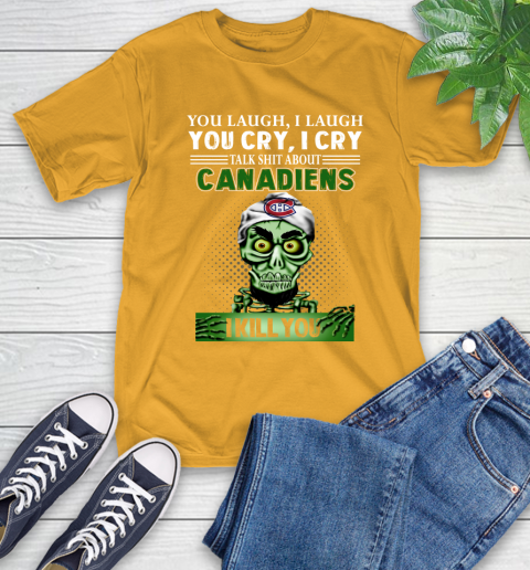 NHL Talk Shit About Montreal Canadiens I Kill You Achmed The Dead Terrorist Jeffrey Dunham Hockey T-Shirt 2