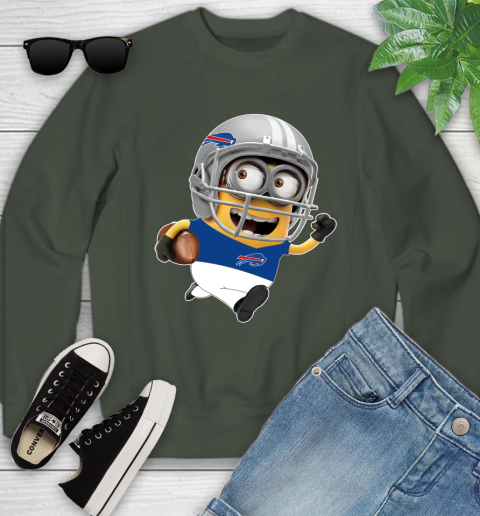 NFL Buffalo Bills Minions Disney Football Sports Youth Sweatshirt 10