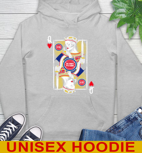NBA Basketball Detroit Pistons The Queen Of Hearts Card Shirt Hoodie 6