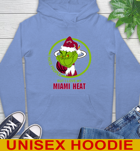 Miami Heat NBA Christmas Grinch I Hate People But I Love My Favorite Basketball Team Hoodie 11