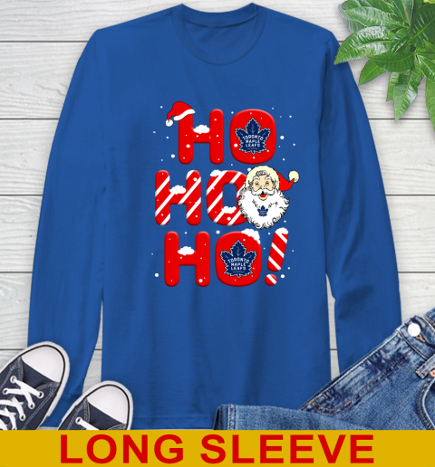 Toronto Maple Leafs NHL Hockey Ho Ho Ho Santa Claus Merry Christmas Shirt Long Sleeve T-Shirt 11