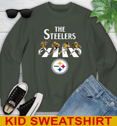 NFL Football Pittsburgh Steelers The Beatles Rock Band Shirt Youth Sweatshirt 8