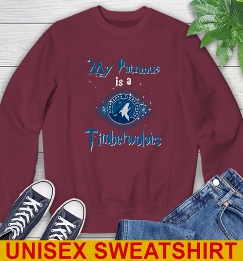 NBA Basketball Harry Potter My Patronus Is A Minnesota Timberwolves Sweatshirt