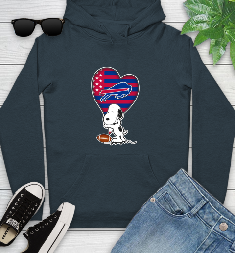 Buffalo Bills NFL Football The Peanuts Movie Adorable Snoopy Youth Hoodie 8
