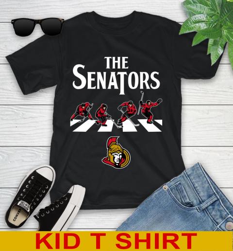 NHL Hockey Ottawa Senators The Beatles Rock Band Shirt Youth T-Shirt