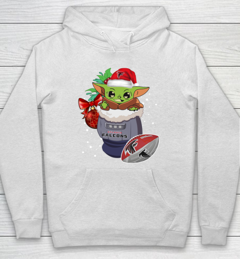 Atlanta Falcons Christmas Baby Yoda Star Wars Funny Happy NFL Hoodie