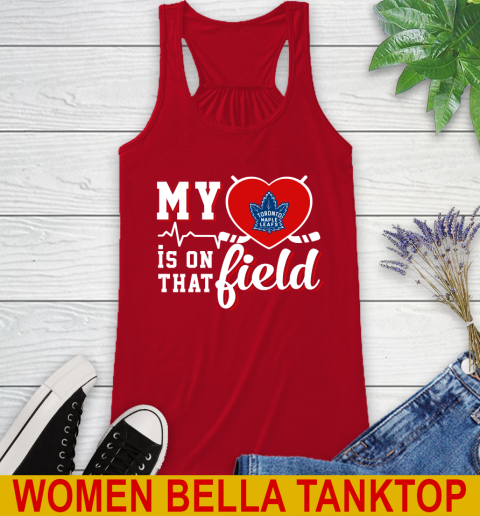 NHL My Heart Is On That Field Hockey Sports Toronto Maple Leafs Racerback Tank 4