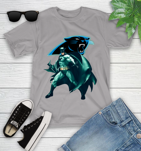 NFL Batman Football Sports Carolina Panthers Youth T-Shirt 4