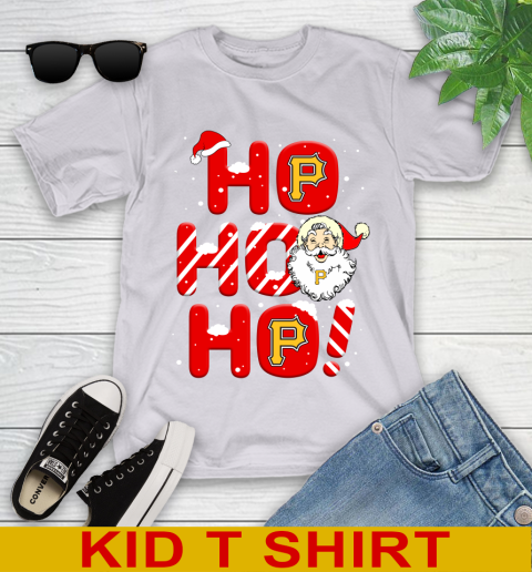 Pittsburgh Pirates MLB Baseball Ho Ho Ho Santa Claus Merry Christmas Shirt Youth T-Shirt 4