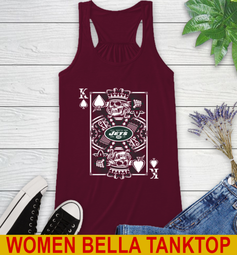 New York Jets NFL Football The King Of Spades Death Cards Shirt Racerback Tank 2