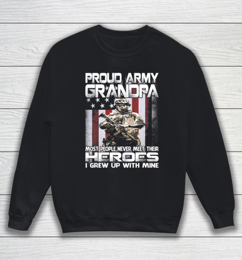 GrandFather gift shirt Proud Army Grandpa Shirt Patriotic Military Veteran T Shirt Sweatshirt