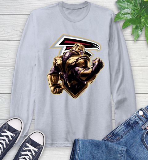 NFL Thanos Avengers Endgame Football Sports Atlanta Falcons Long Sleeve T-Shirt 6