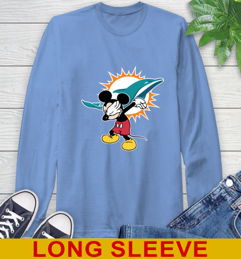 Miami Dolphins NFL Football Dabbing Mickey Disney Sports Long Sleeve T-Shirt 11