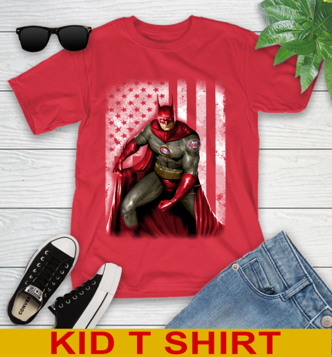 Philadelphia Phillies MLB Baseball Batman DC American Flag Shirt Youth T-Shirt 11