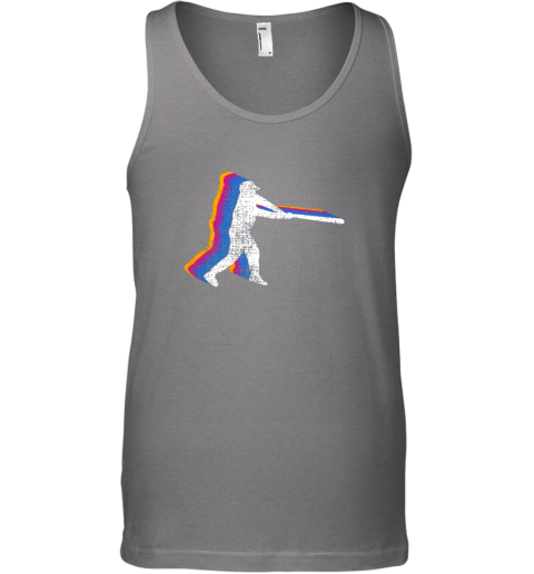oxkn baseball shirt player gift vintage unisex tank 17 front graphite heather