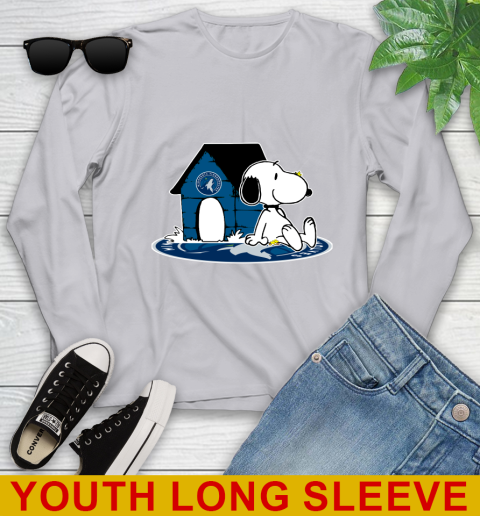 NBA Basketball Minnesota Timberwolves Snoopy The Peanuts Movie Shirt Youth Long Sleeve 6