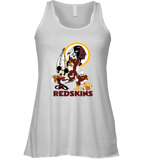 Mickey Donald Goofy The Three Washington Redskins Football Racerback Tank