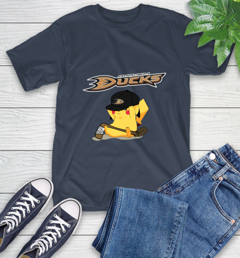 NHL Pikachu Hockey Sports Anaheim Ducks T-Shirt 4