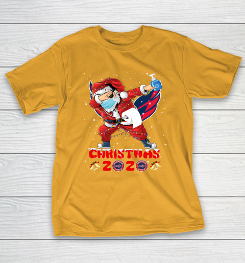 Washington Capitals Funny Santa Claus Dabbing Christmas 2020 NHL T-Shirt 2