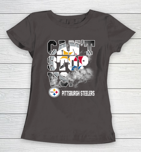 NFL Pittsburgh Steelers Can't Stop Vs Women's T-Shirt 7