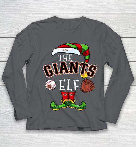 San Francisco Giants Christmas ELF Funny MLB Youth Long Sleeve 6