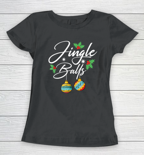 Jingle Balls Tinsel Tits Funny Christmas Matching Couple Women's T-Shirt