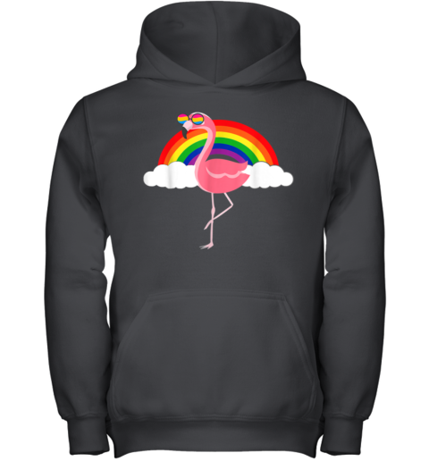 Pan Pansexual Flamingo Gay Rainbow Flag LGBTQ Cool LGBT Gift Youth Hoodie