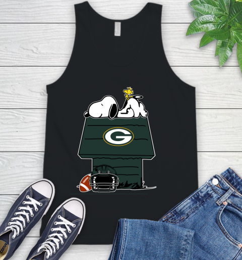 Green Bay Packers NFL Football Snoopy Woodstock The Peanuts Movie Tank Top 2