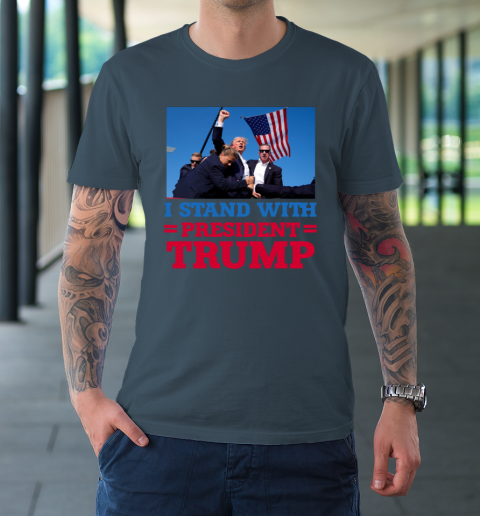 Trump Shot Shirt I Stand With President Trump T-Shirt 4