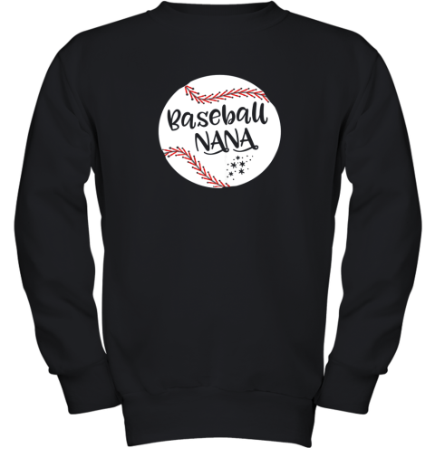 Baseball Nana Shirt Grandma Youth Sweatshirt