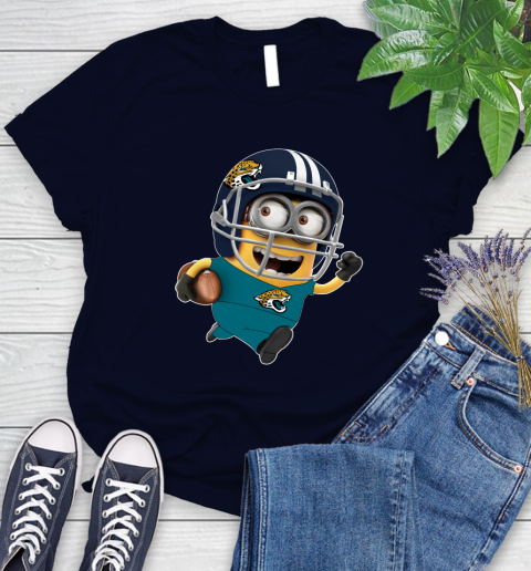 NFL Jacksonville Jaguars Minions Disney Football Sports Women's T-Shirt 3