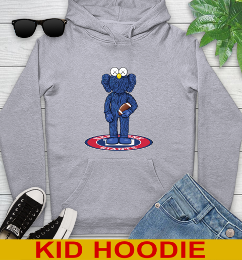 NFL Football New York Giants Kaws Bff Blue Figure Shirt Youth Hoodie 6