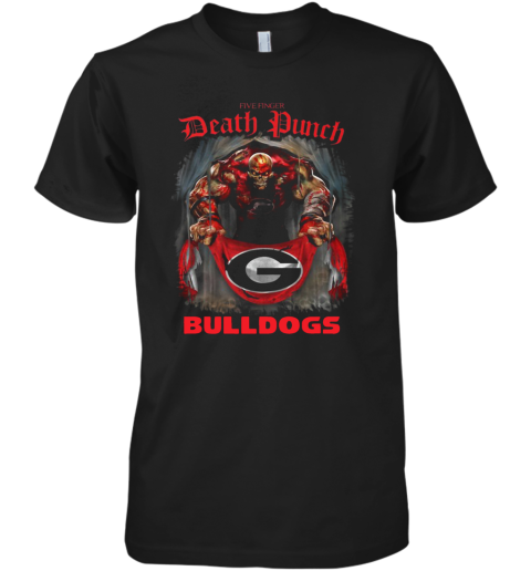 Five Finger Death Punch Or 5FDP Holding Georgia Bulldogs Premium Men's T-Shirt