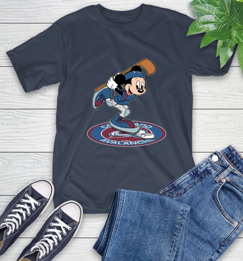 NHL Hockey Colorado Avalanche Cheerful Mickey Disney Shirt T-Shirt 4