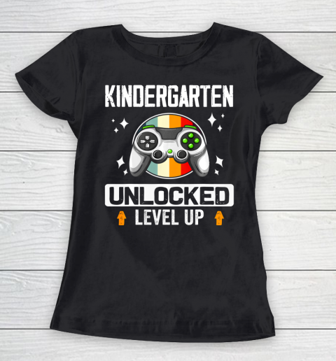 Next Level t shirts Kindergarten Unlocked Level Up Back To School Gamer Women's T-Shirt