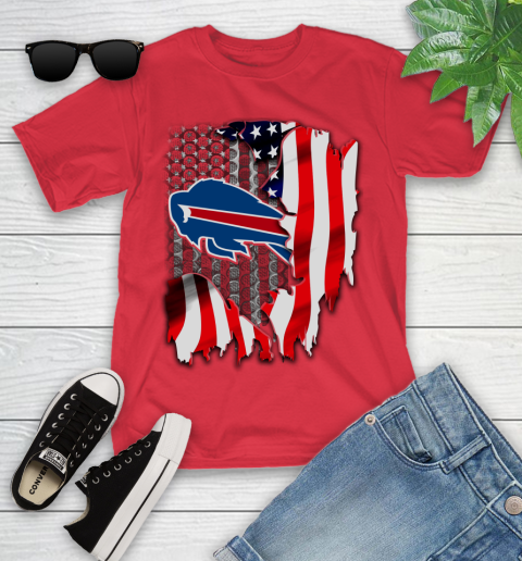 Buffalo Bills NFL Football American Flag Youth T-Shirt 13