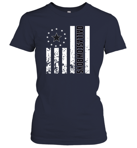 NFL Dallas Cowboys American Flag Women's T-Shirt h2zq nfl dallas cowboys american flag ladies t shirt 20 front navy