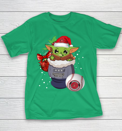 Arizona Diamondbacks Christmas Baby Yoda Star Wars Funny Happy MLB Youth T-Shirt