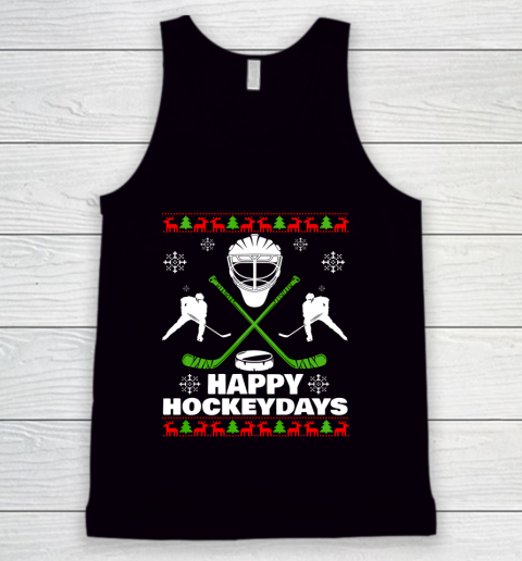 Happy Hockeydays Hockey Christmas Xmas Gift Tank Top