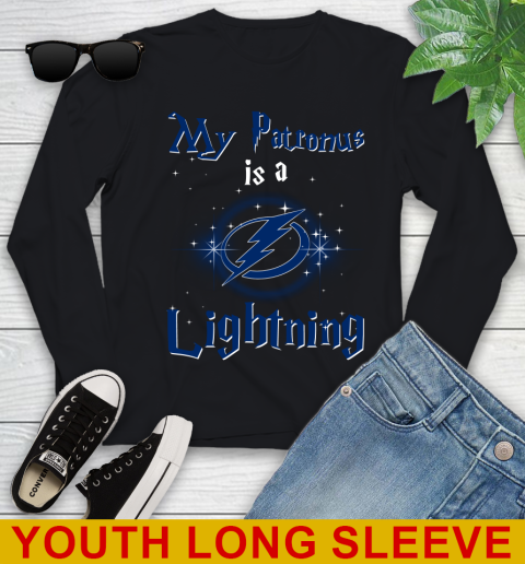 NHL Hockey Harry Potter My Patronus Is A Tampa Bay Lightning Youth Long Sleeve