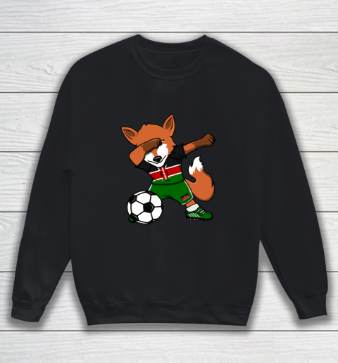 Dabbing Fox Kenya Soccer Fans Jersey Kenyan Football Lovers Sweatshirt